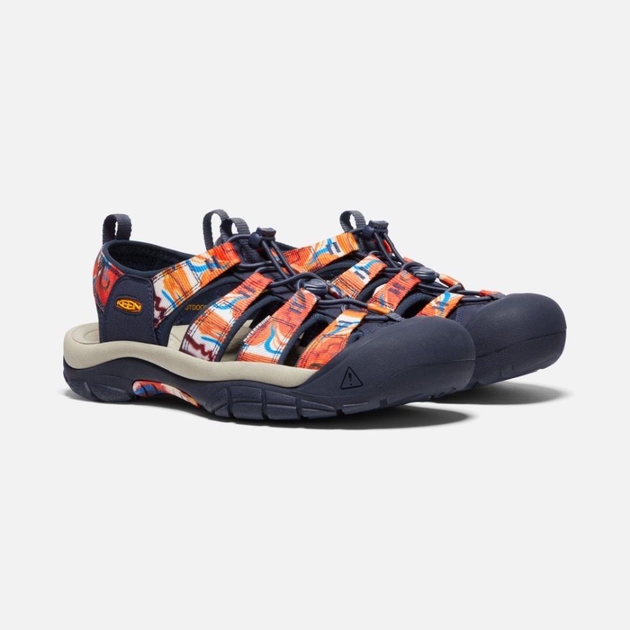 Groovy Orange-marine Vif Homme Newport X Outdoor Afro