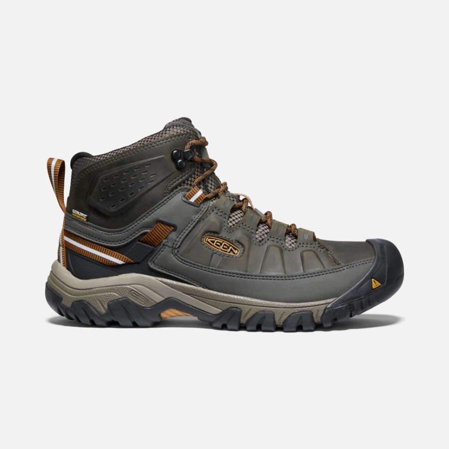 Keen Black Olive-Golden Brown Targhee II Imperméable Mi-haute Pour Homme
