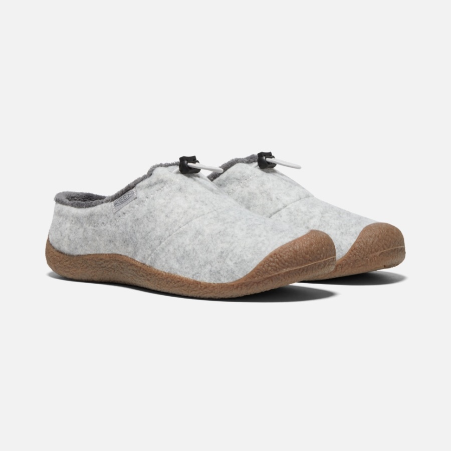 Claquettes Howser Iii En Laine Gris Clair Pour Femme