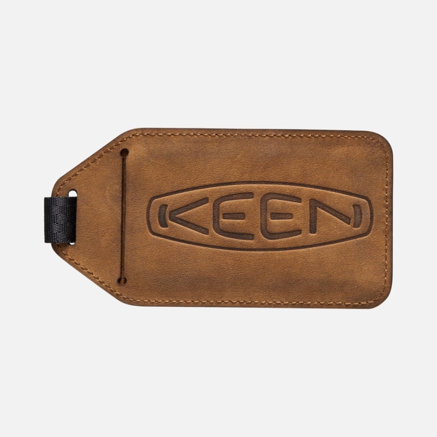 étiquette De Bagage Marron Vif