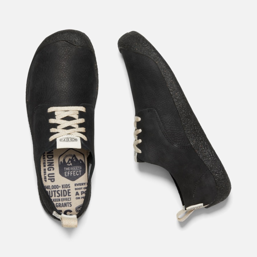 Derbies Mosey En Cuir Pour Hommes Noir Vif